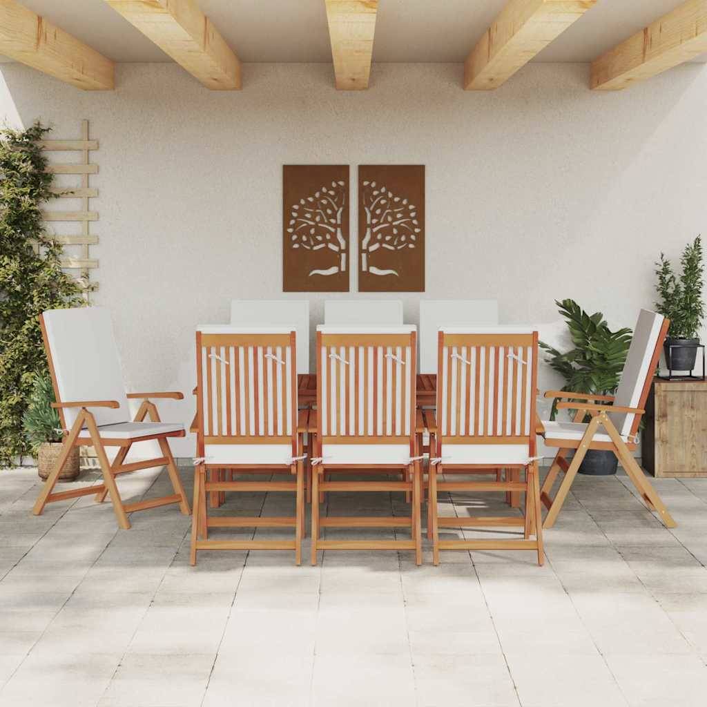 vidaXL Gartenstuhl 8 pcs Braun und Weiß 57 x 71,5 x 104 cm