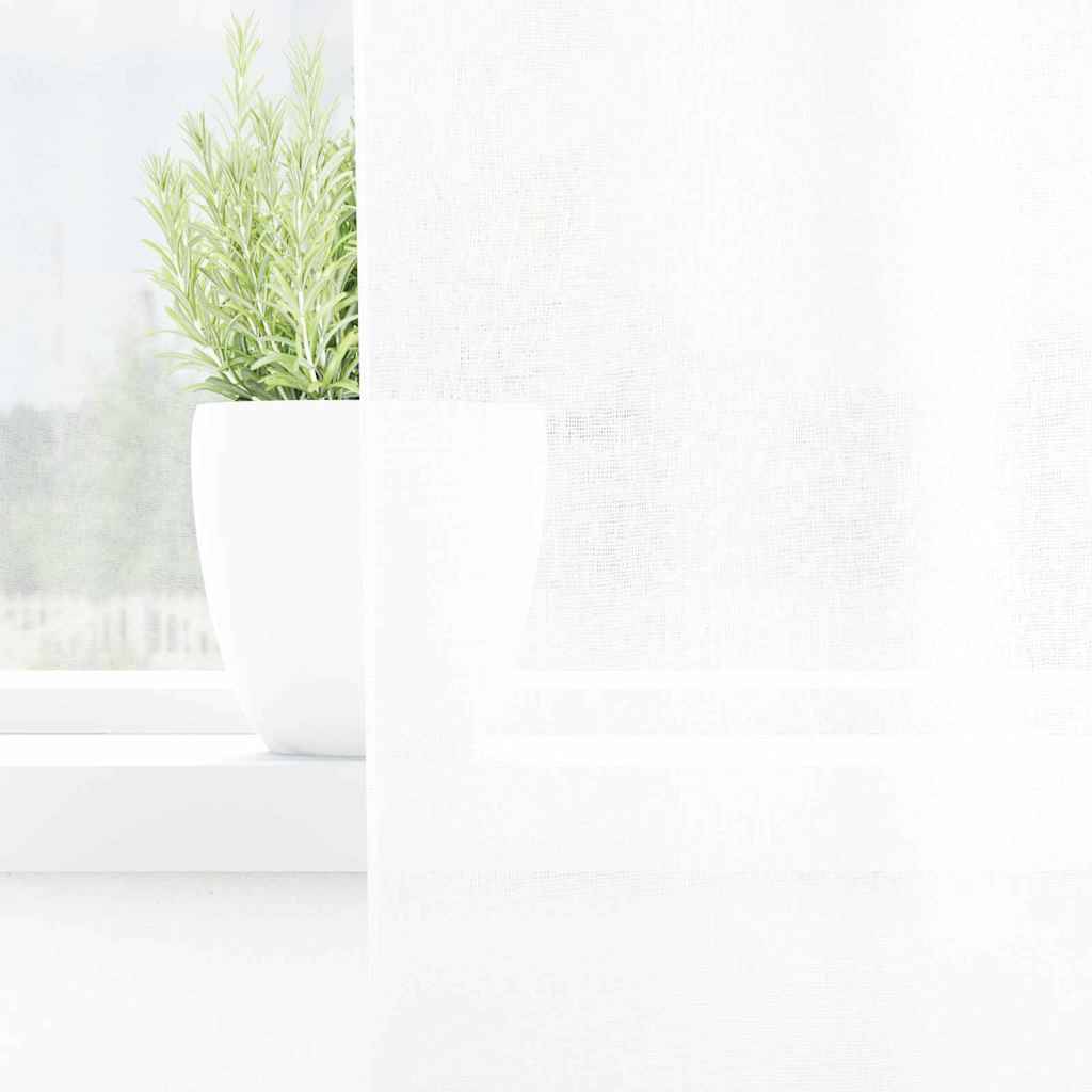 vidaXL Voile-Vorhang mit Vorhängen 2 pcs Weiß 175 x 140 cm Polyester