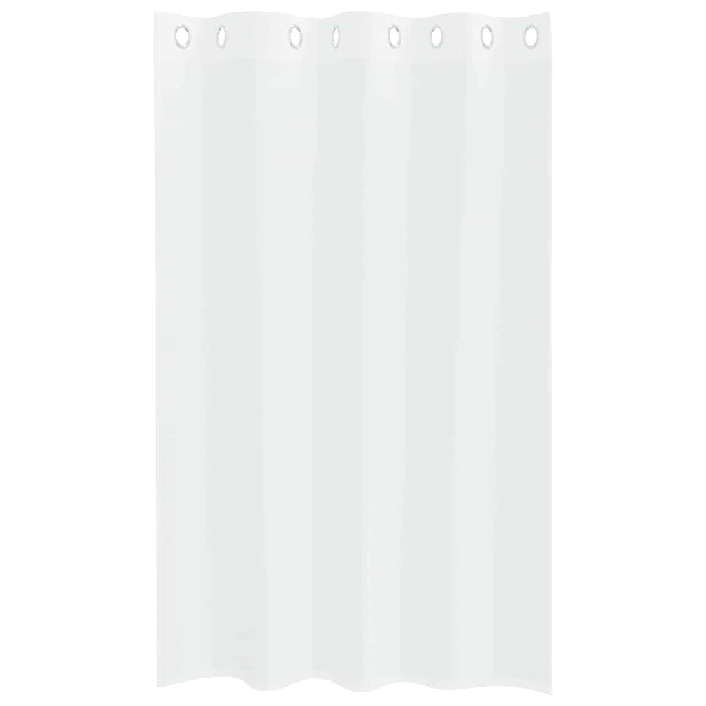 vidaXL Voile-Vorhang mit Vorhängen 2 pcs Weiß 175 x 140 cm Polyester