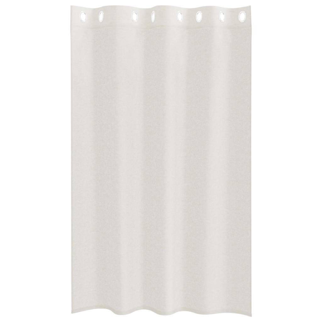 vidaXL Voile-Vorhang mit Vorhängen 2 pcs Creme 175 x 140 cm Polyester