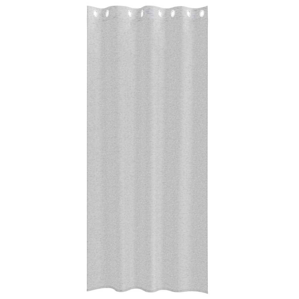 vidaXL Voile-Vorhang 2 pcs Hellgrau 225 x 140 cm Polyester
