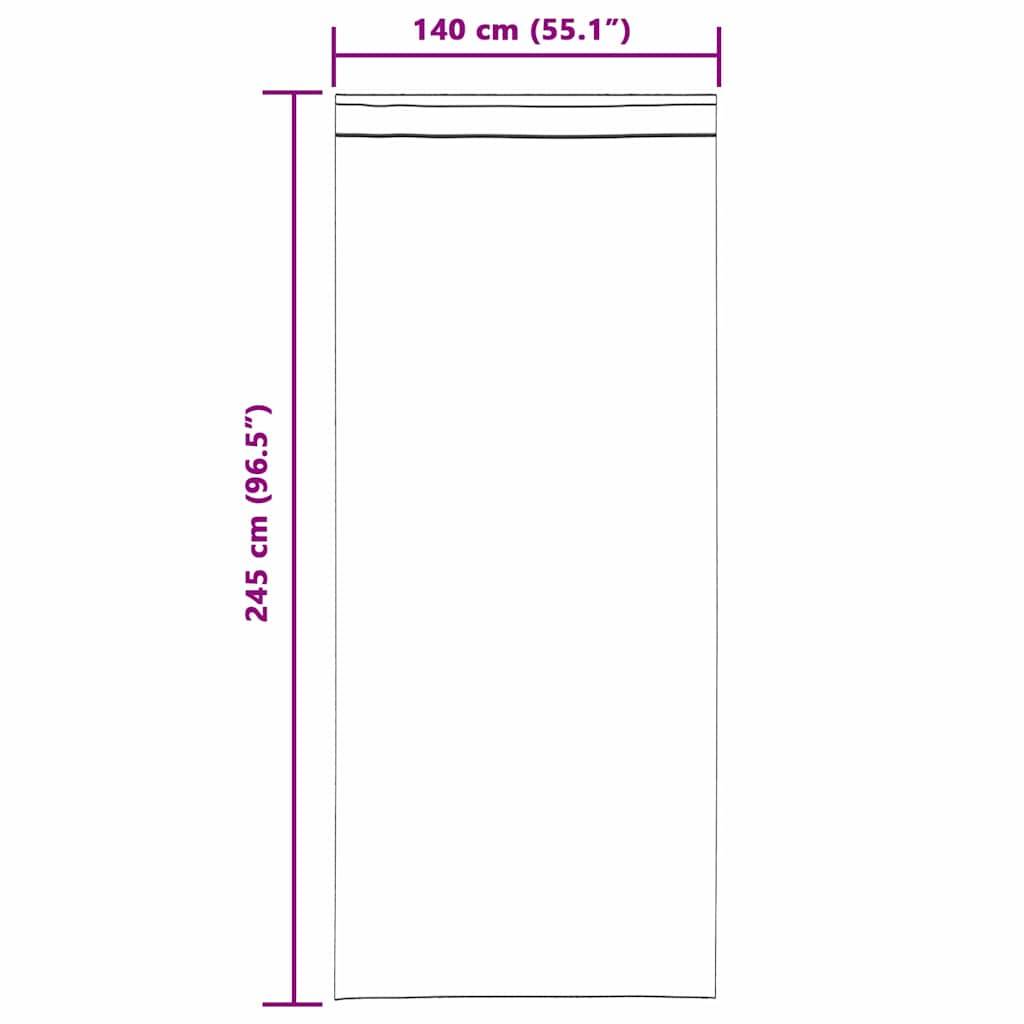 vidaXL Voile-Vorhang mit Vorhängen 2 pcs Sand 245 x 140 cm Polyester