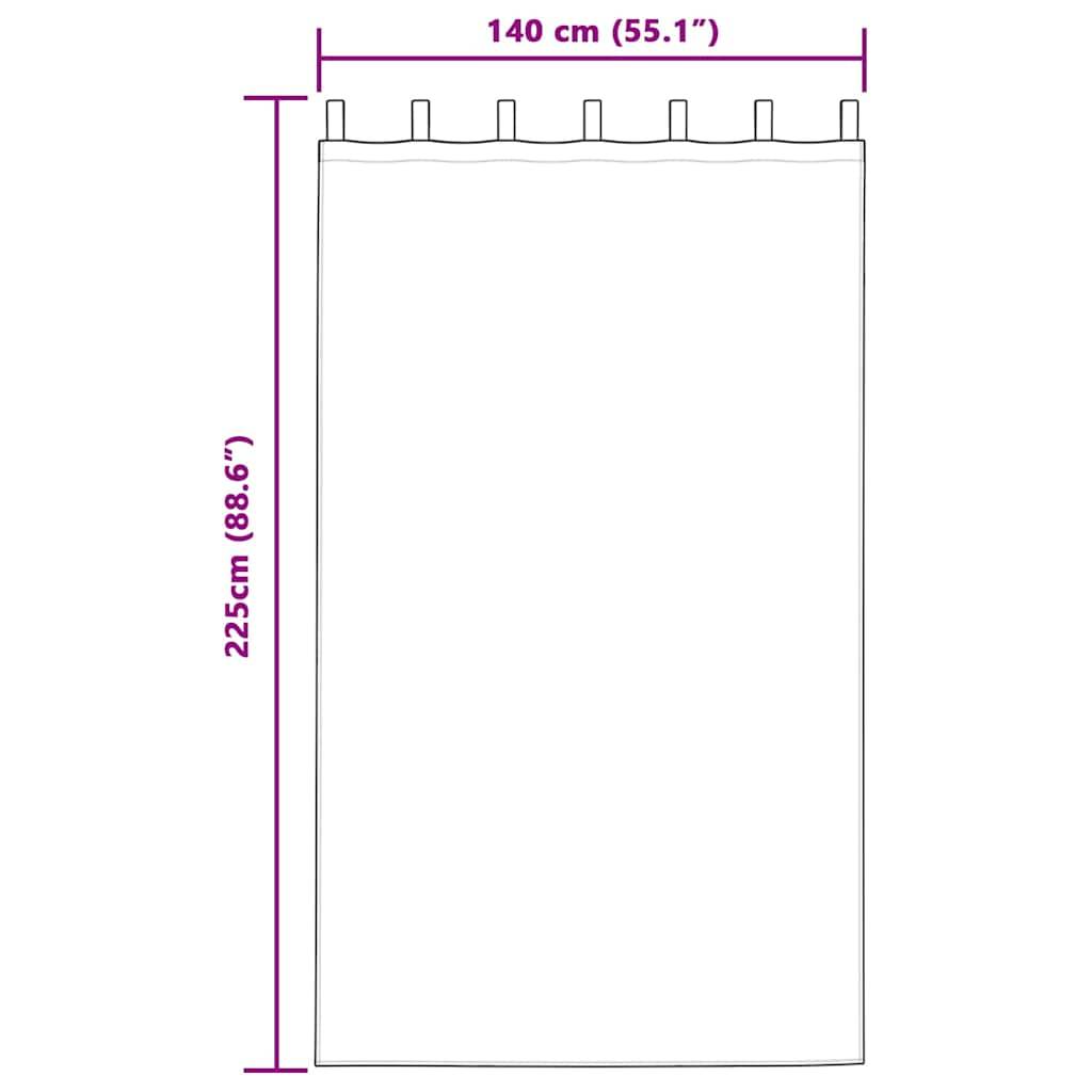 vidaXL Verdunkelungs-Vorhänge mit Ringen 2 pcs Creme 225 x 140 cm