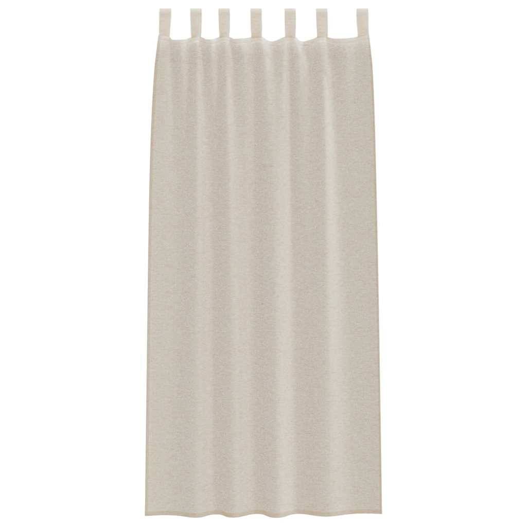 vidaXL Voile-Vorhang mit Vorhängen 2 pcs Sand 225 x 140 cm Polyester