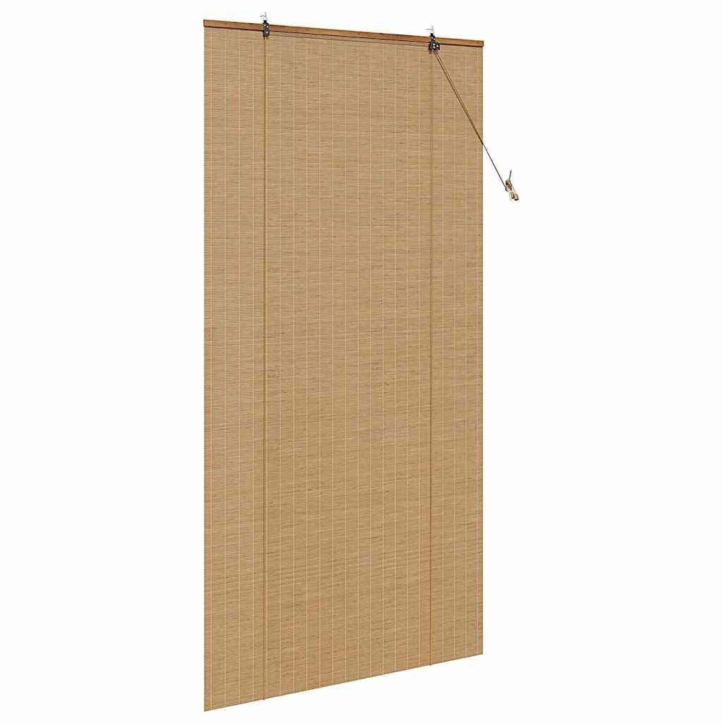 vidaXL Rollo mit Vorhängen Braun 100 x 220 cm Bambus