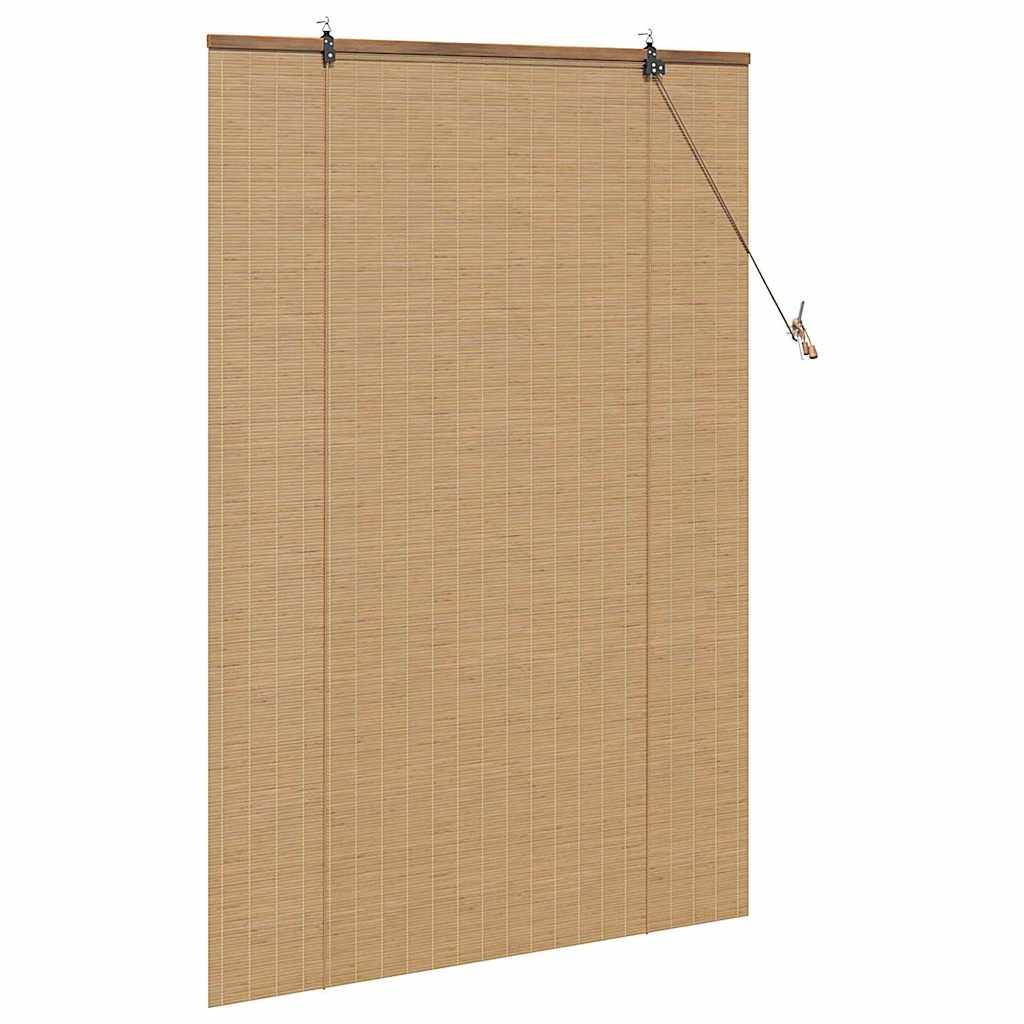 vidaXL Rollo mit Vorhängen Braun 110 x 160 cm Bambus