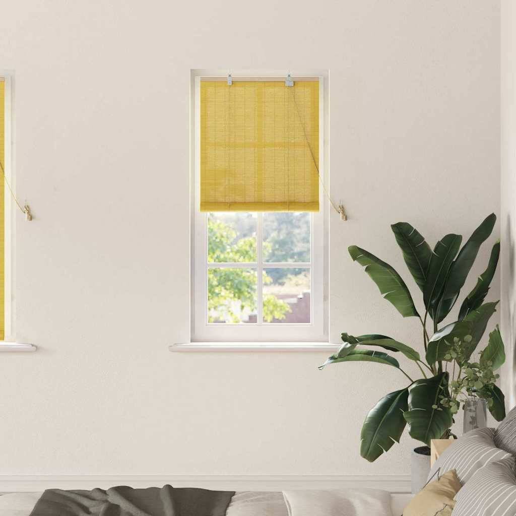 vidaXL Rollo Gelb 60 x 160 cm Bambus