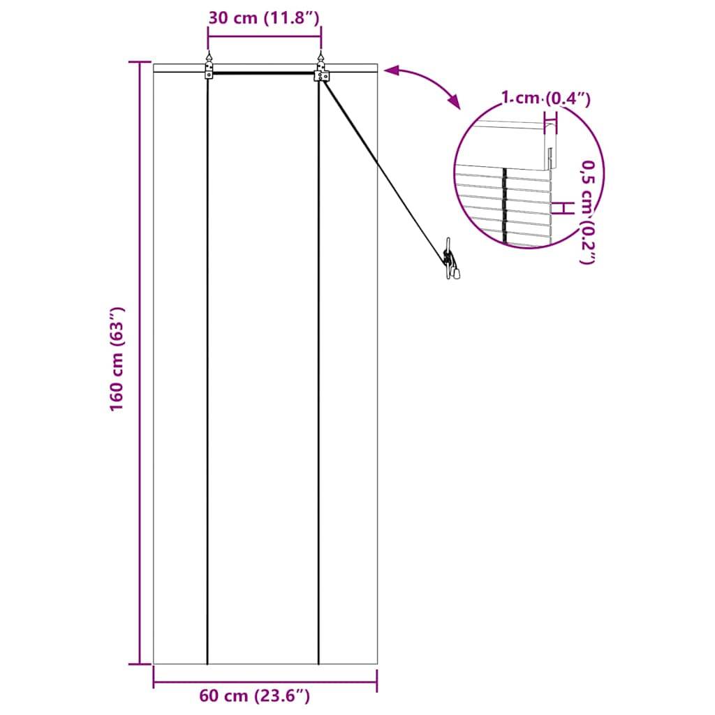 vidaXL Rollo Gelb 60 x 160 cm Bambus