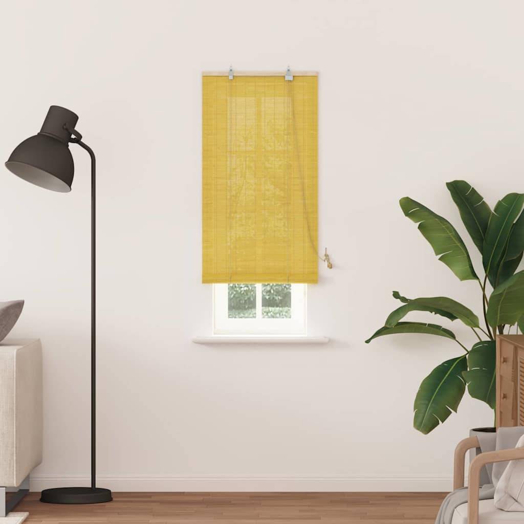 vidaXL Rollo Gelb 60 x 220 cm Bambus