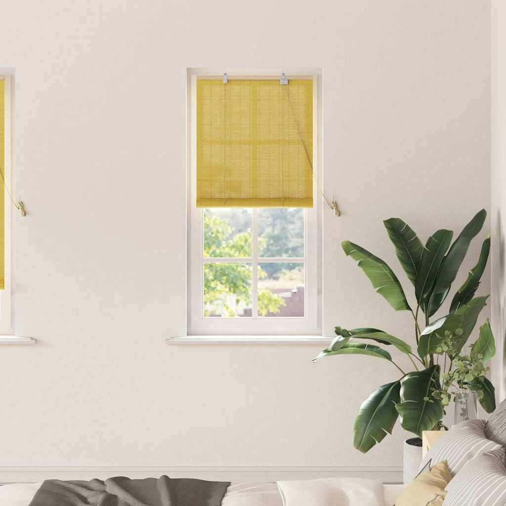 vidaXL Rollo Gelb 60 x 220 cm Bambus