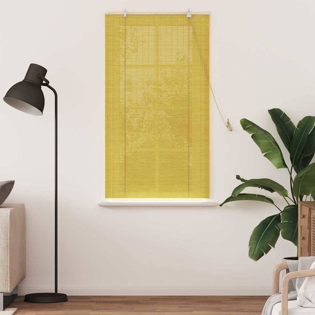 vidaXL Rollo Gelb 80 x 160 cm Bambus