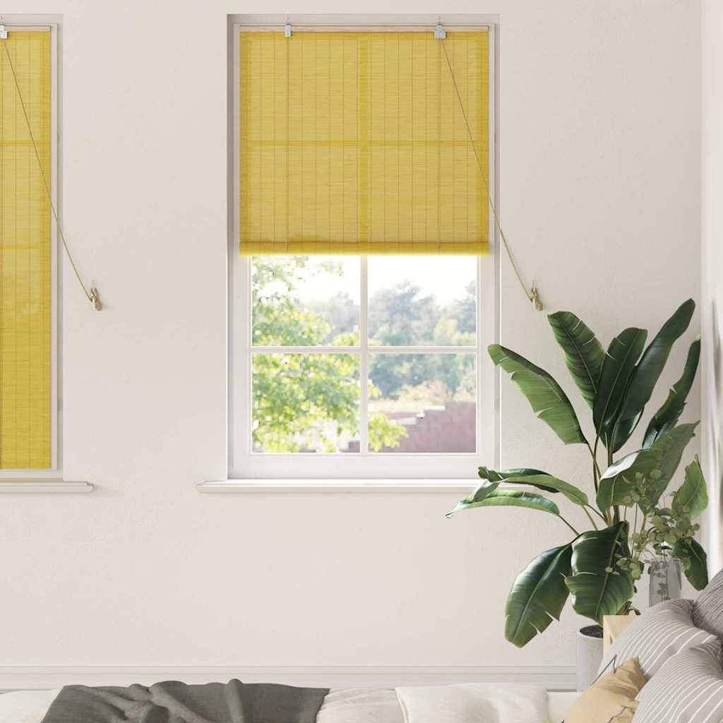 vidaXL Rollo Gelb 80 x 160 cm Bambus