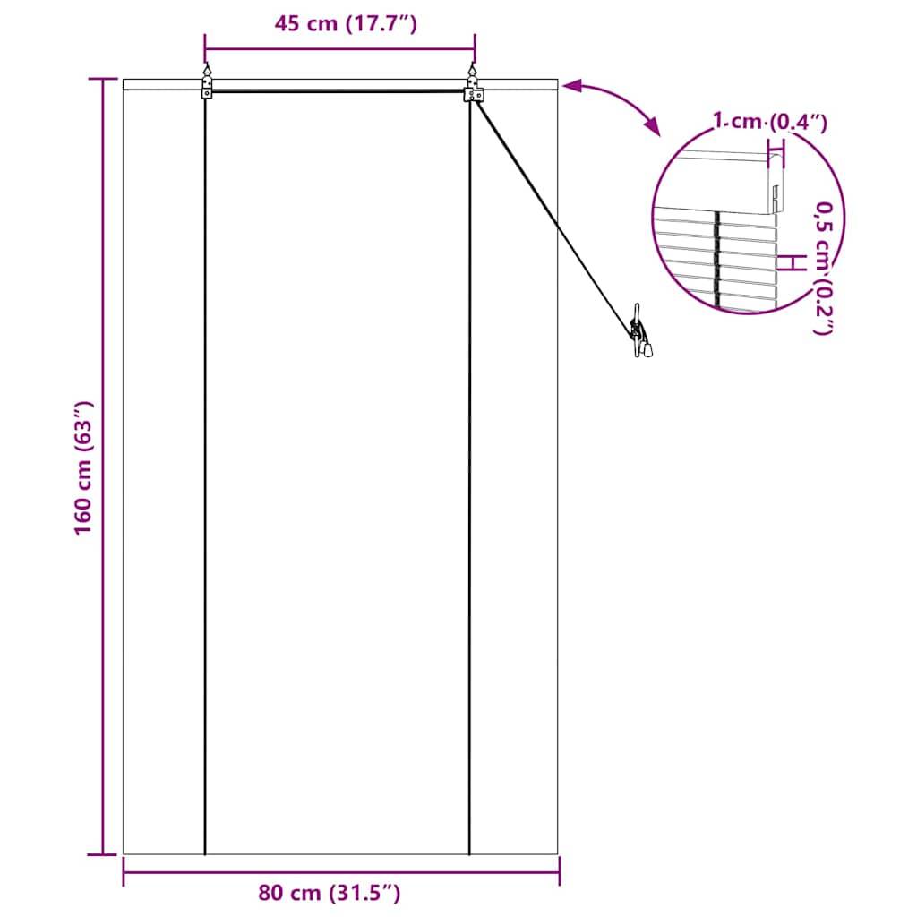 vidaXL Rollo Gelb 80 x 160 cm Bambus