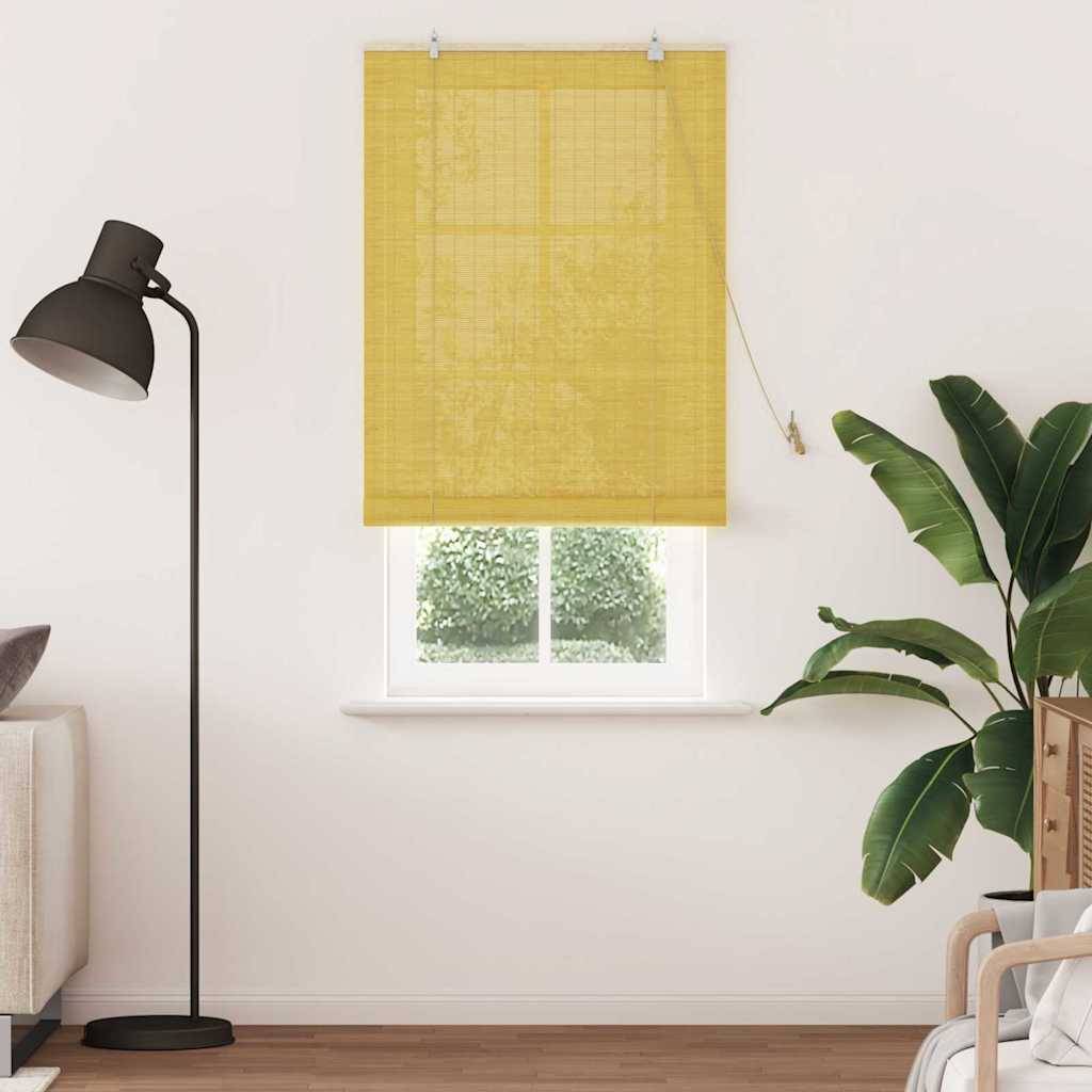 vidaXL Rollo Gelb 80 x 220 cm Bambus
