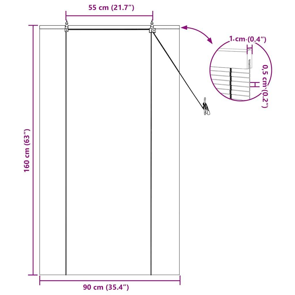 vidaXL Rollo Gelb 90 x 160 cm Bambus