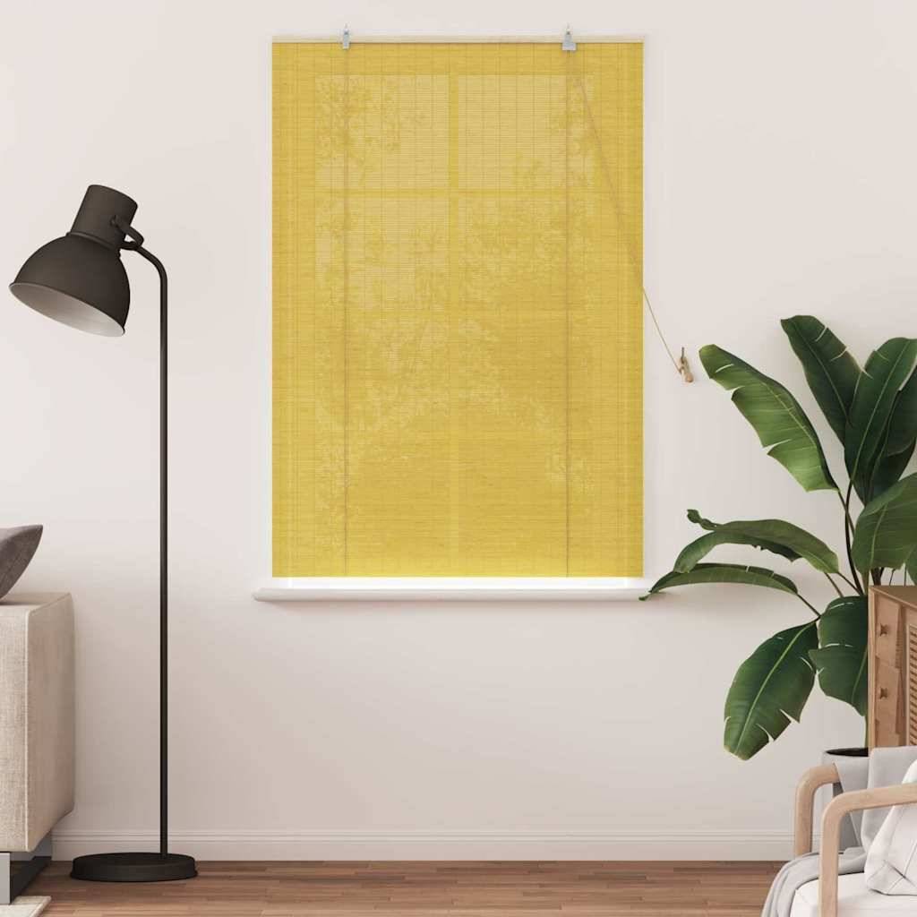 vidaXL Rollo Gelb 100 x 160 cm Bambus