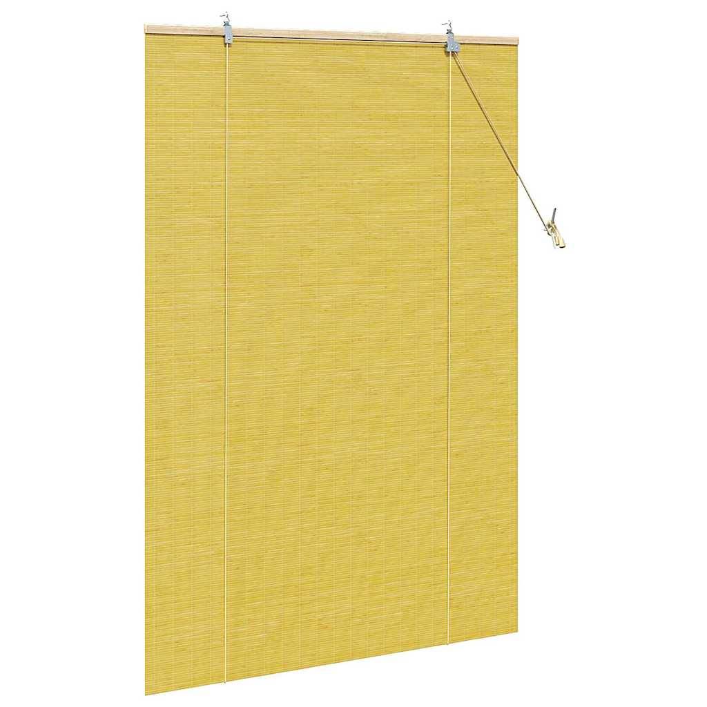 vidaXL Rollo Gelb 110 x 160 cm Bambus