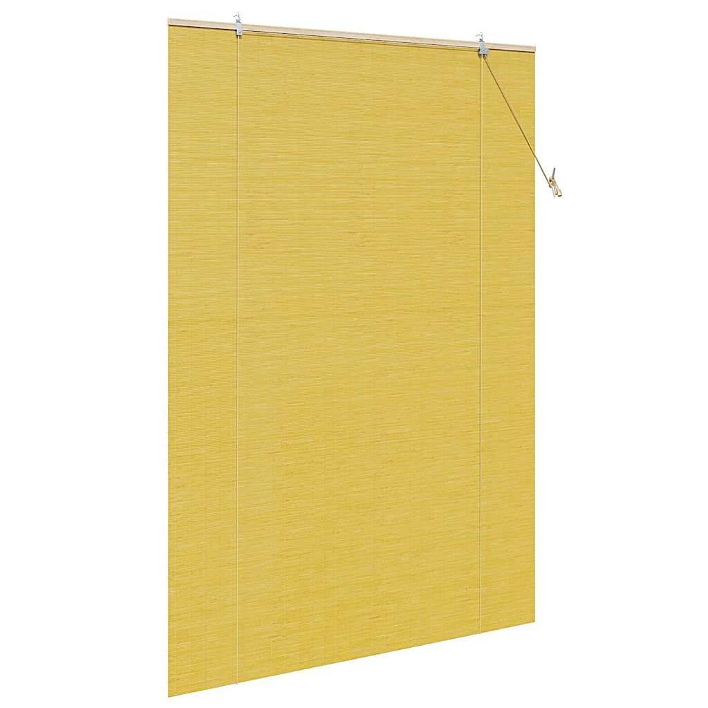 vidaXL Rollo Gelb 140 x 220 cm Bambus