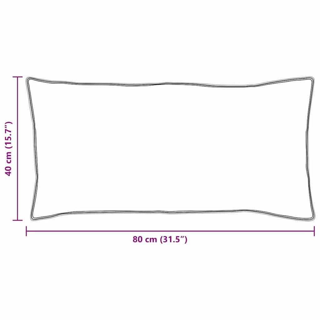 vidaXL Kopfkissen mit Kissen 2 pcs Weiß 40 x 80 cm Feder