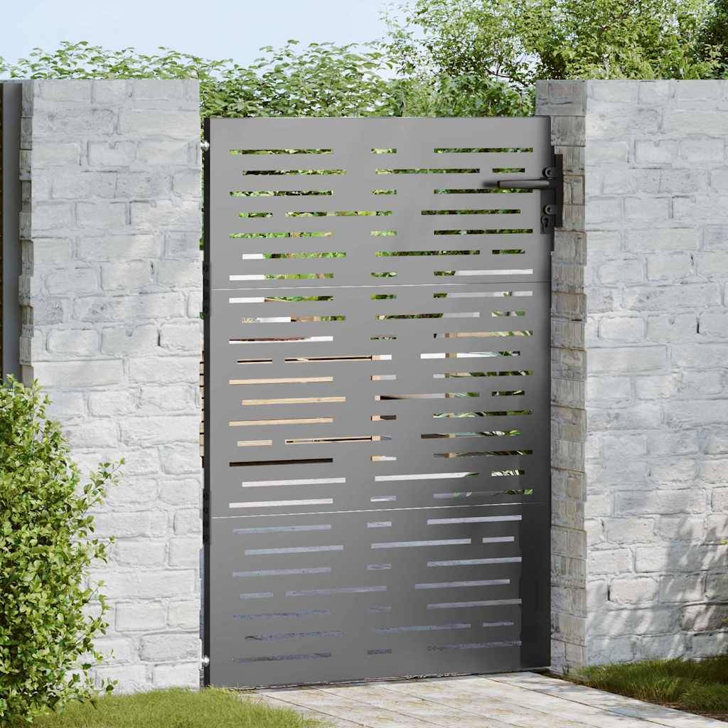 vidaXL Gartentor Schwarz 85 x 125 cm Pulverbeschichteter Stahl