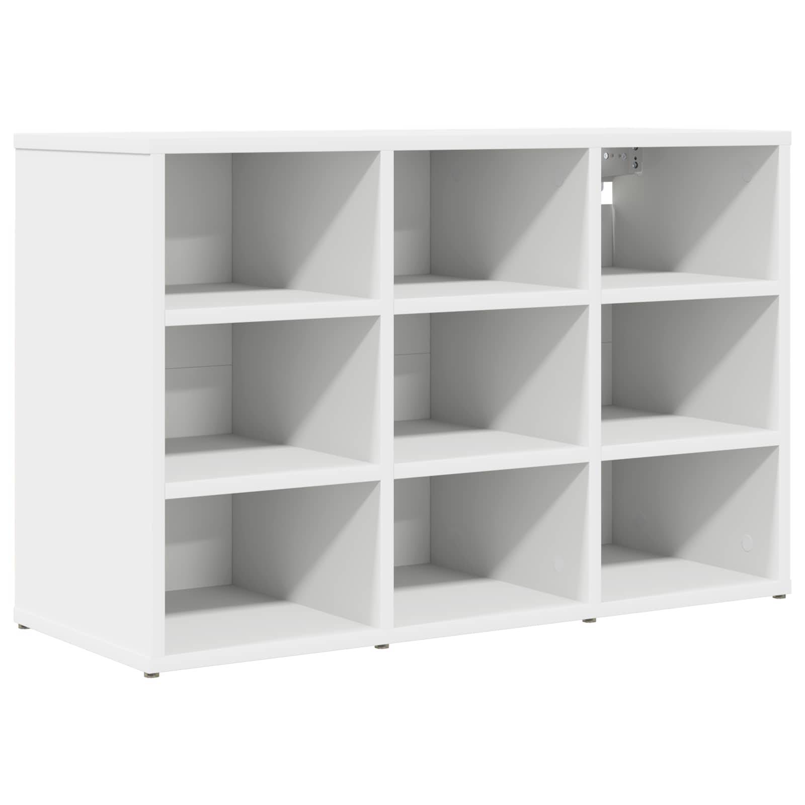 vidaXL Schuhschrank mit Regal Weiß 77,5 x 30 x 51 cm Holzwerkstoff