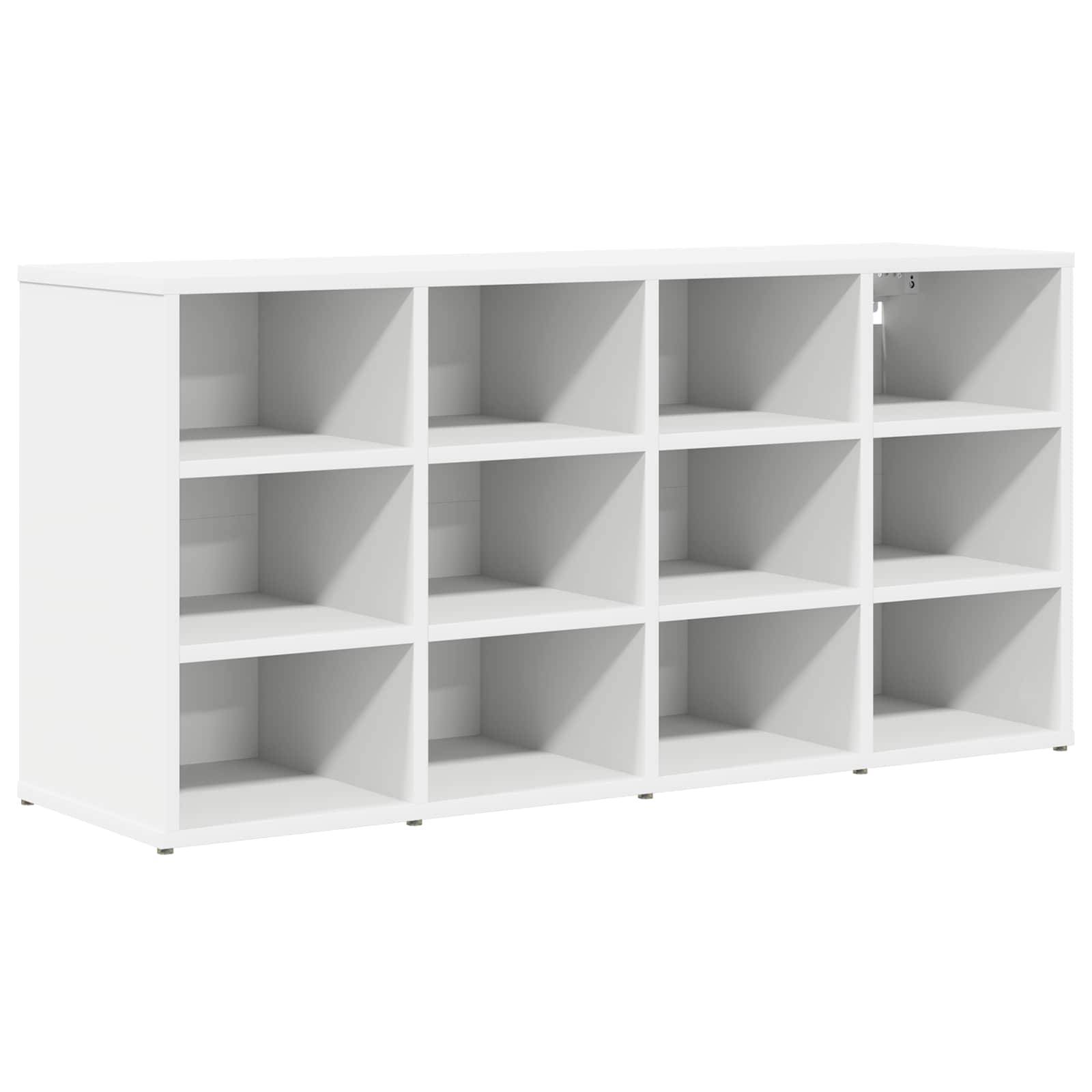 vidaXL Schuhschrank mit Regal Weiß 103 x 30 x 51 cm Holzwerkstoff