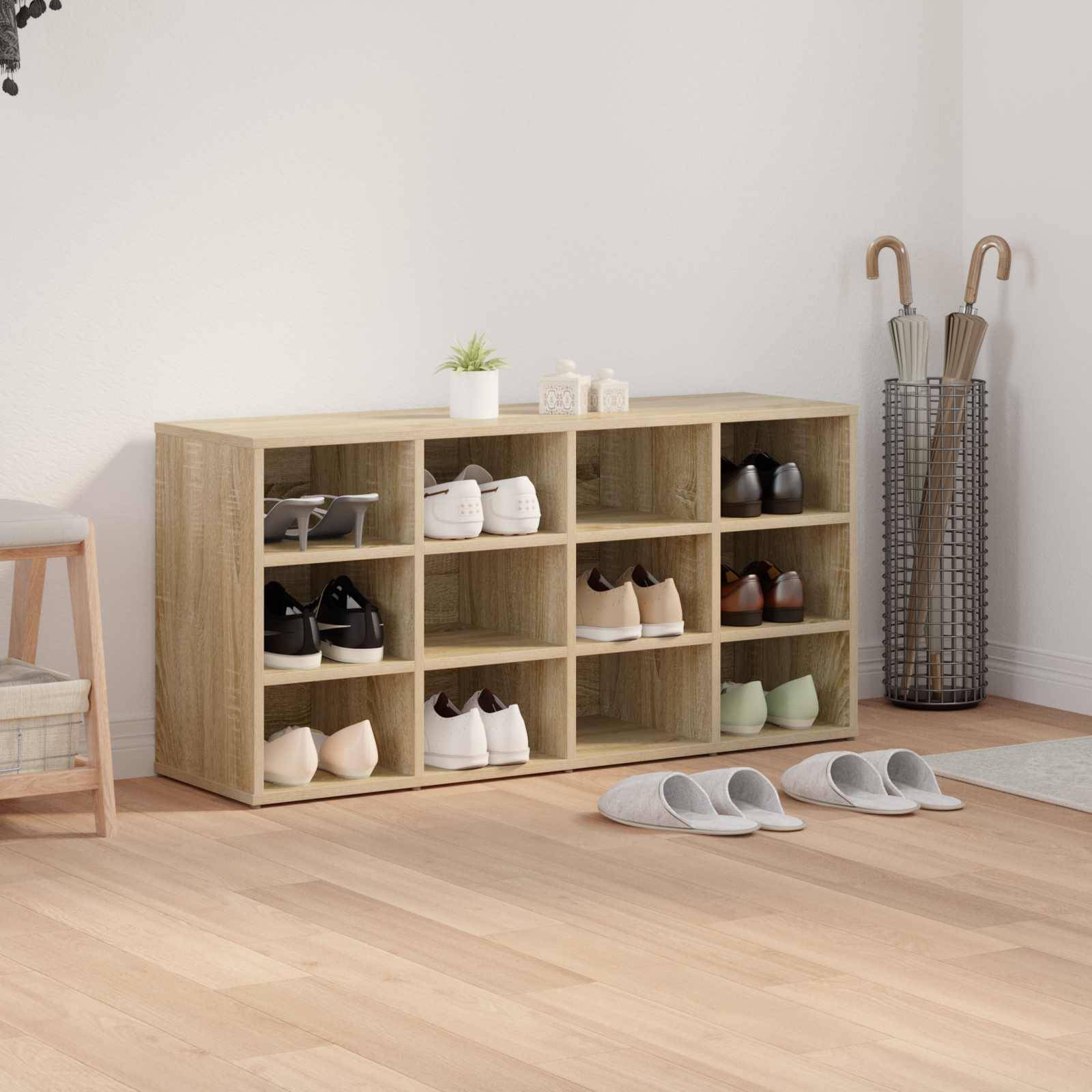 vidaXL Schuhschrank Sonoma-Eiche 103 x 30 x 51 cm Holzwerkstoff