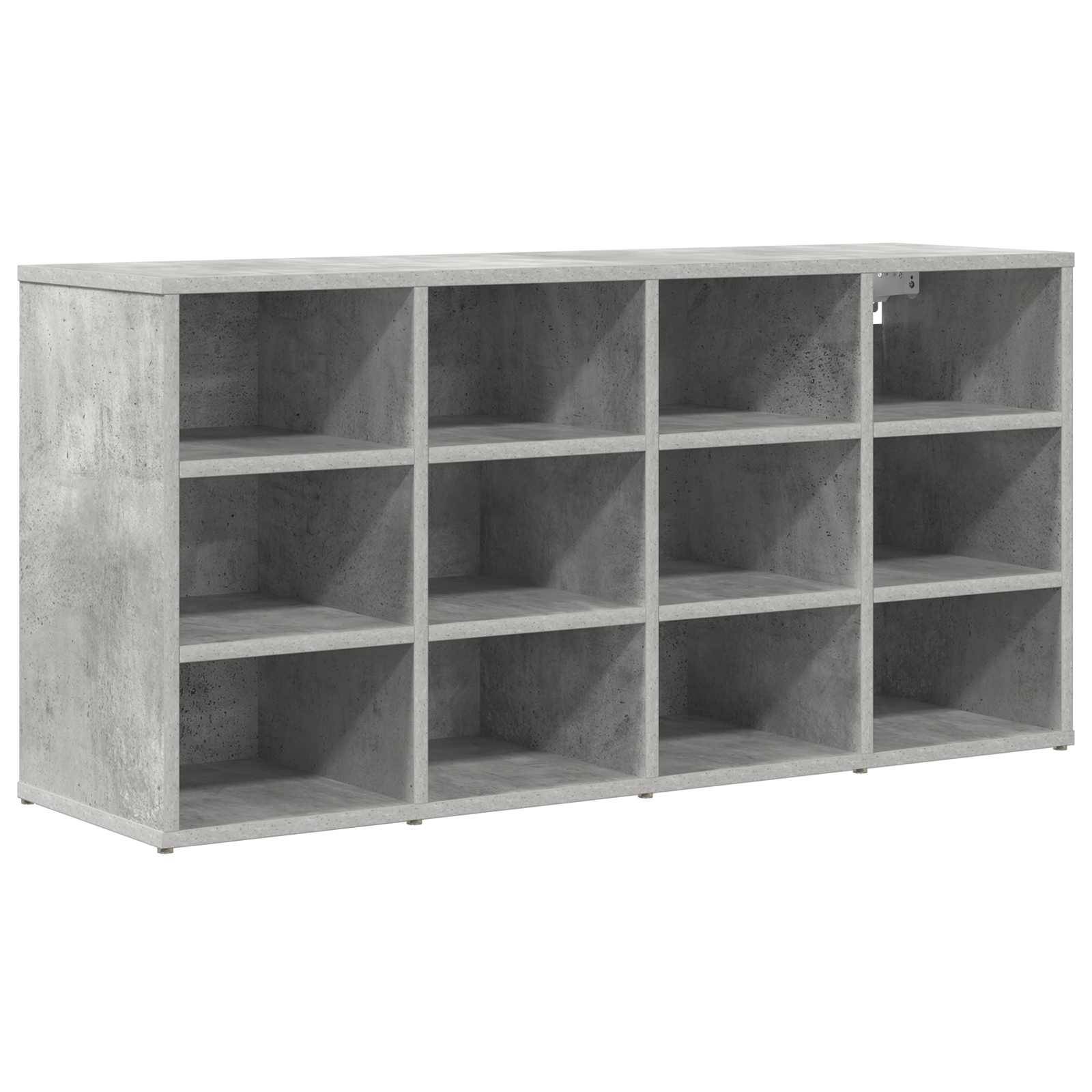 vidaXL Schuhschrank mit Regal Betongrau 103 x 30 x 51 cm Holzwerkstoff