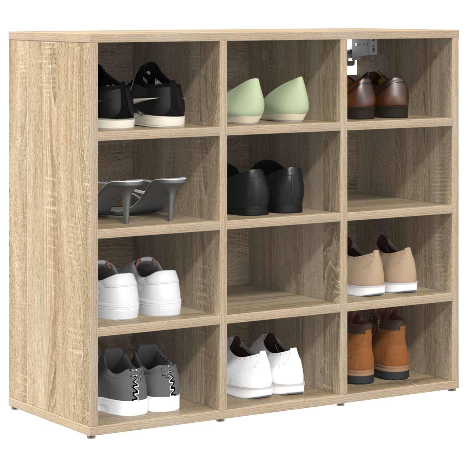 vidaXL Schuhschrank Sonoma-Eiche 77,5 x 30 x 67 cm Holzwerkstoff