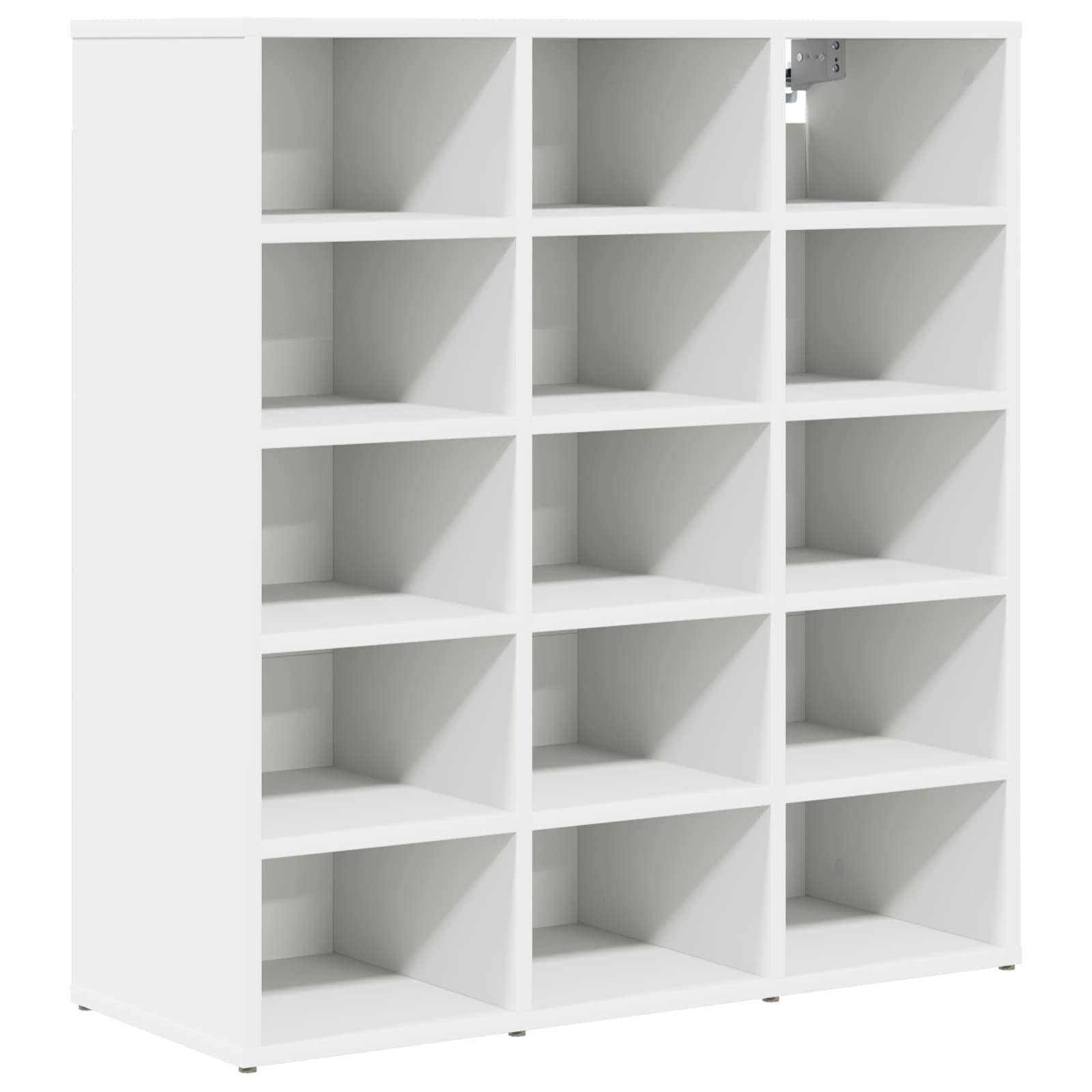 vidaXL Schuhschrank mit Regal Weiß 77,5 x 30 x 83,5 cm Holzwerkstoff