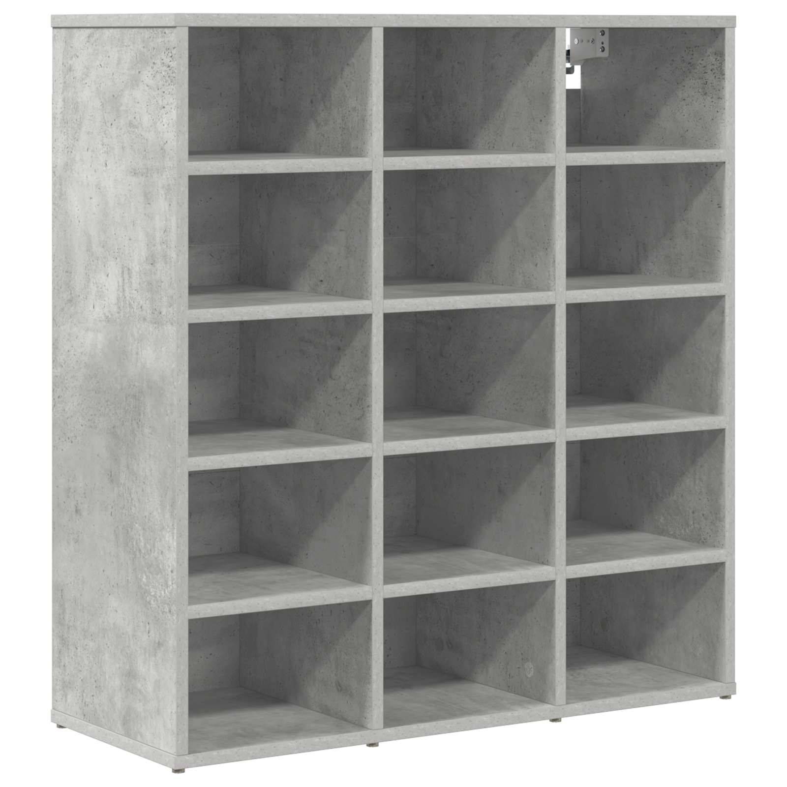 vidaXL Schuhschrank Betongrau 77,5 x 30 x 83,5 cm Holzwerkstoff