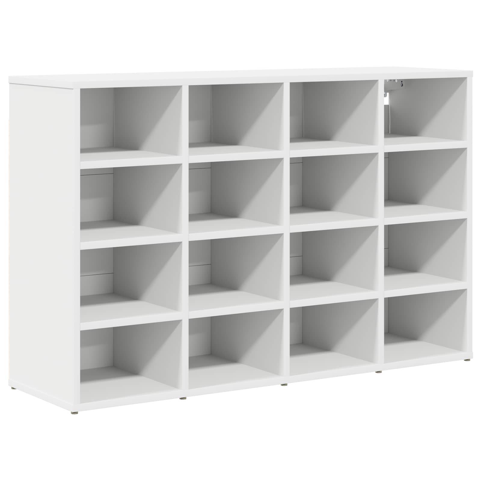 vidaXL Schuhschrank mit Regal Weiß 103 x 30 x 67 cm Holzwerkstoff