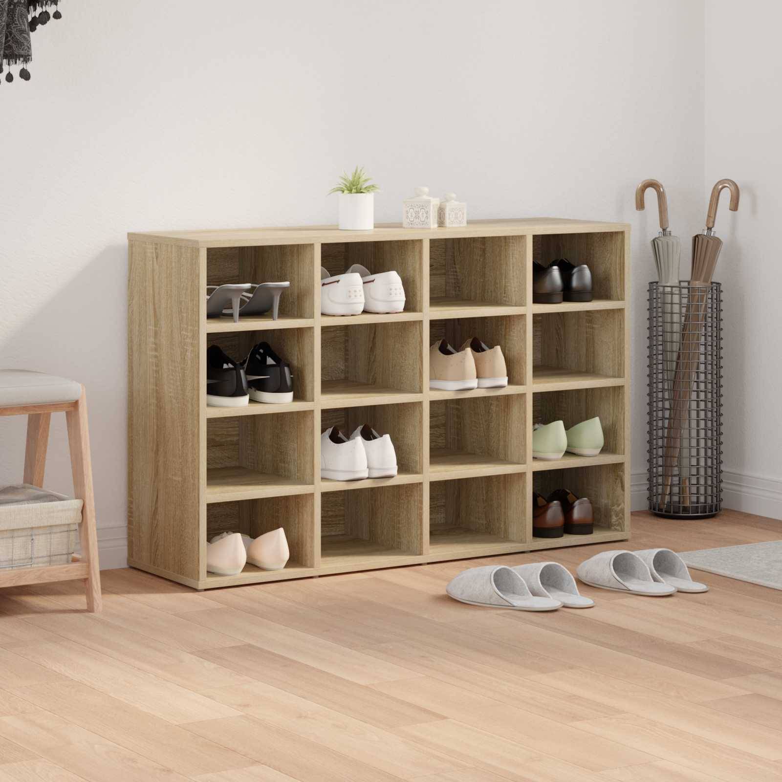 vidaXL Schuhschrank Sonoma-Eiche 103 x 30 x 67 cm Holzwerkstoff