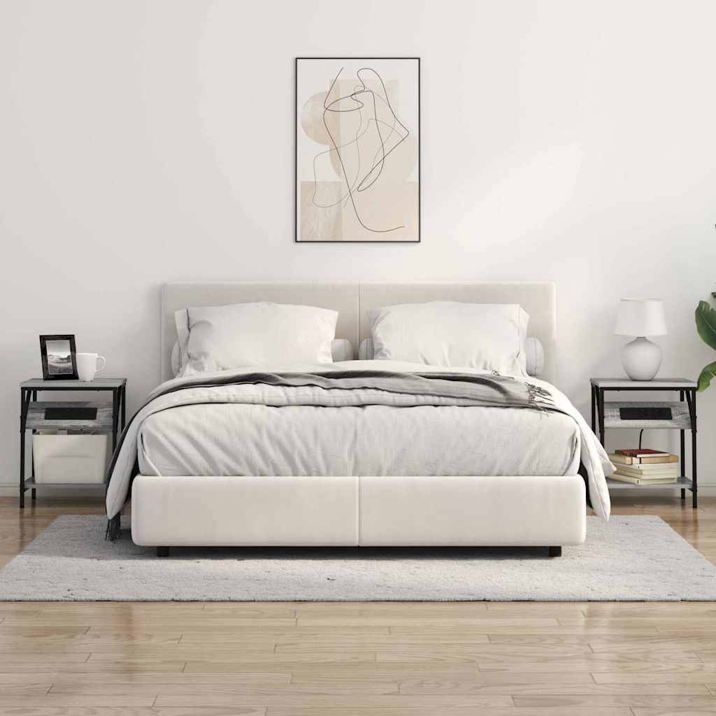 vidaXL Nachttisch 2 pcs Graues Sonoma 38 x 30 x 48 cm Holzwerkstoff