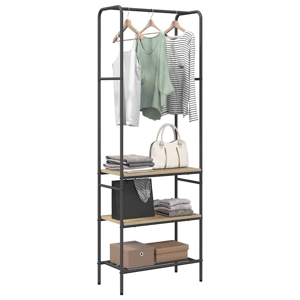 vidaXL Kleiderständer Sonoma-Eiche 60 x 30 x 171 cm Holzwerkstoff