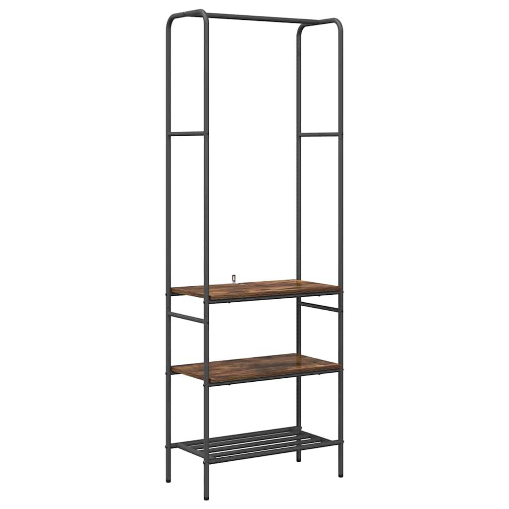 vidaXL Kleiderständer Geräucherte Eiche 60 x 30 x 171 cm Holzwerkstoff