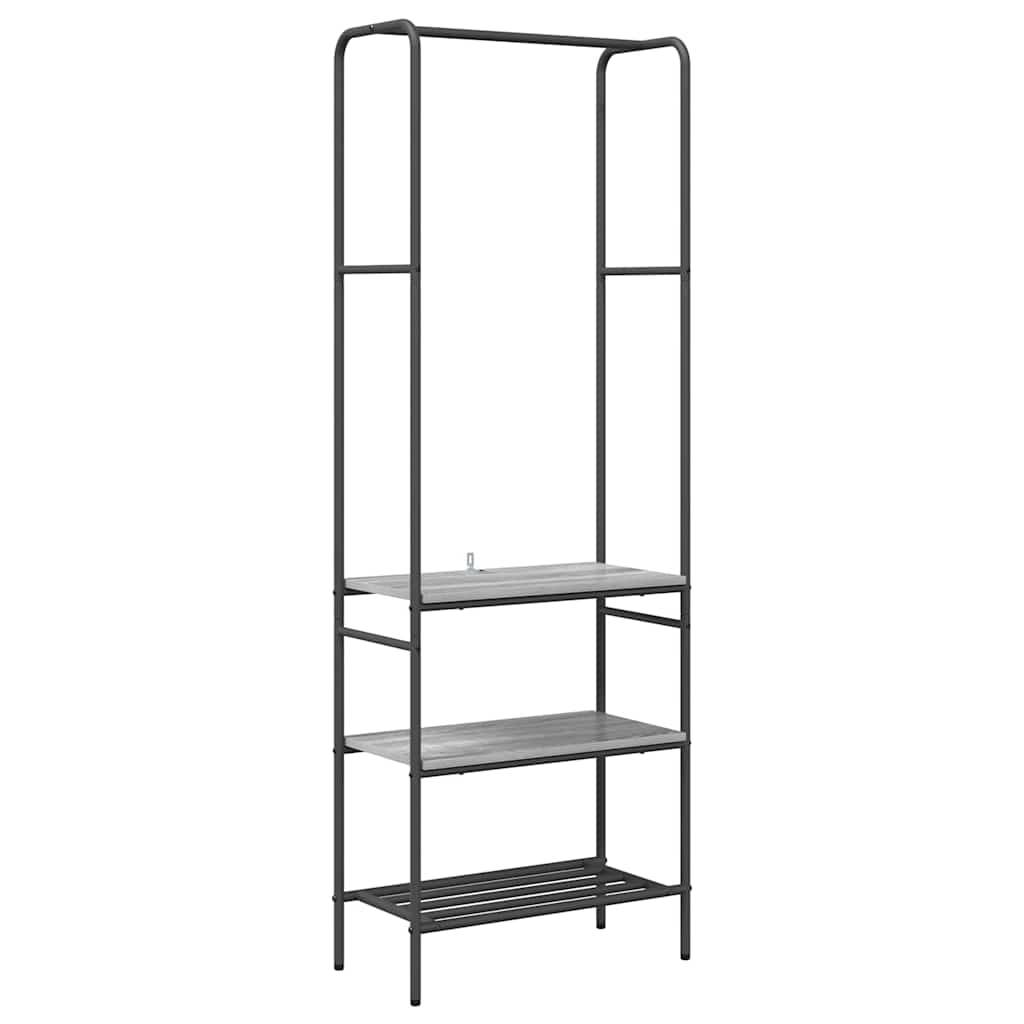 vidaXL Kleiderständer Grau Sonoma 60 x 30 x 171 cm Holzwerkstoff
