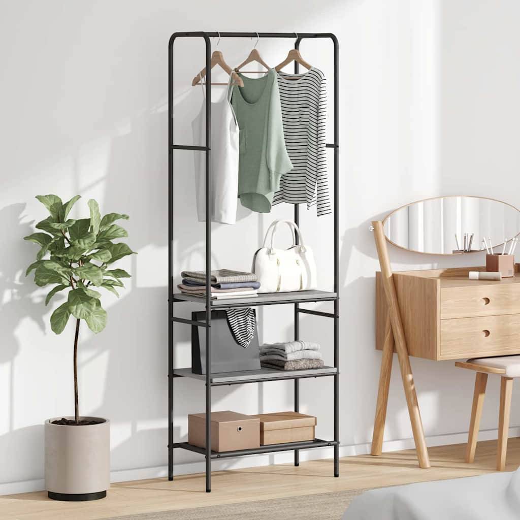 vidaXL Kleiderständer Grau Sonoma 60 x 30 x 171 cm Holzwerkstoff