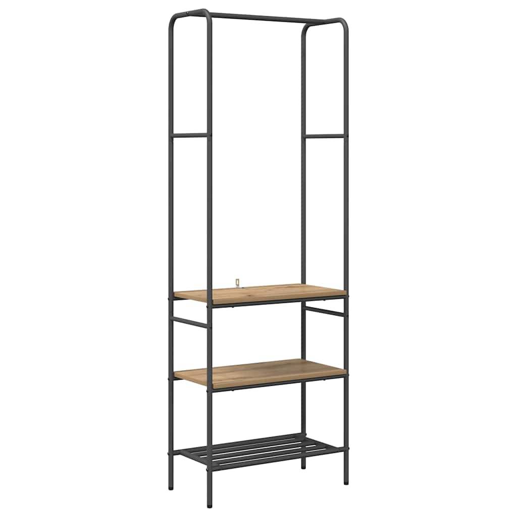 vidaXL Kleiderständer Artisan-Eiche 60 x 30 x 171 cm Holzwerkstoff