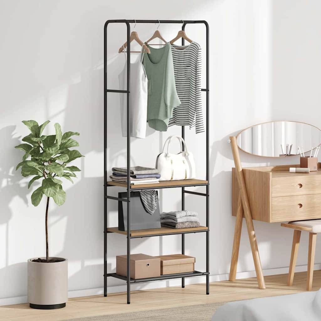 vidaXL Kleiderständer Artisan-Eiche 60 x 30 x 171 cm Holzwerkstoff
