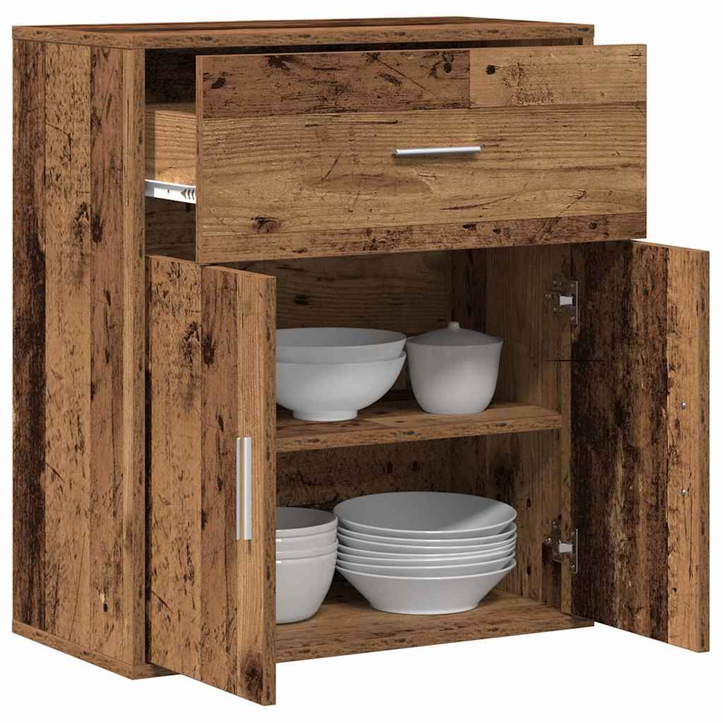 vidaXL Sideboard mit Schubladen Altholz 60 x 31 x 70 cm Holzwerkstoff