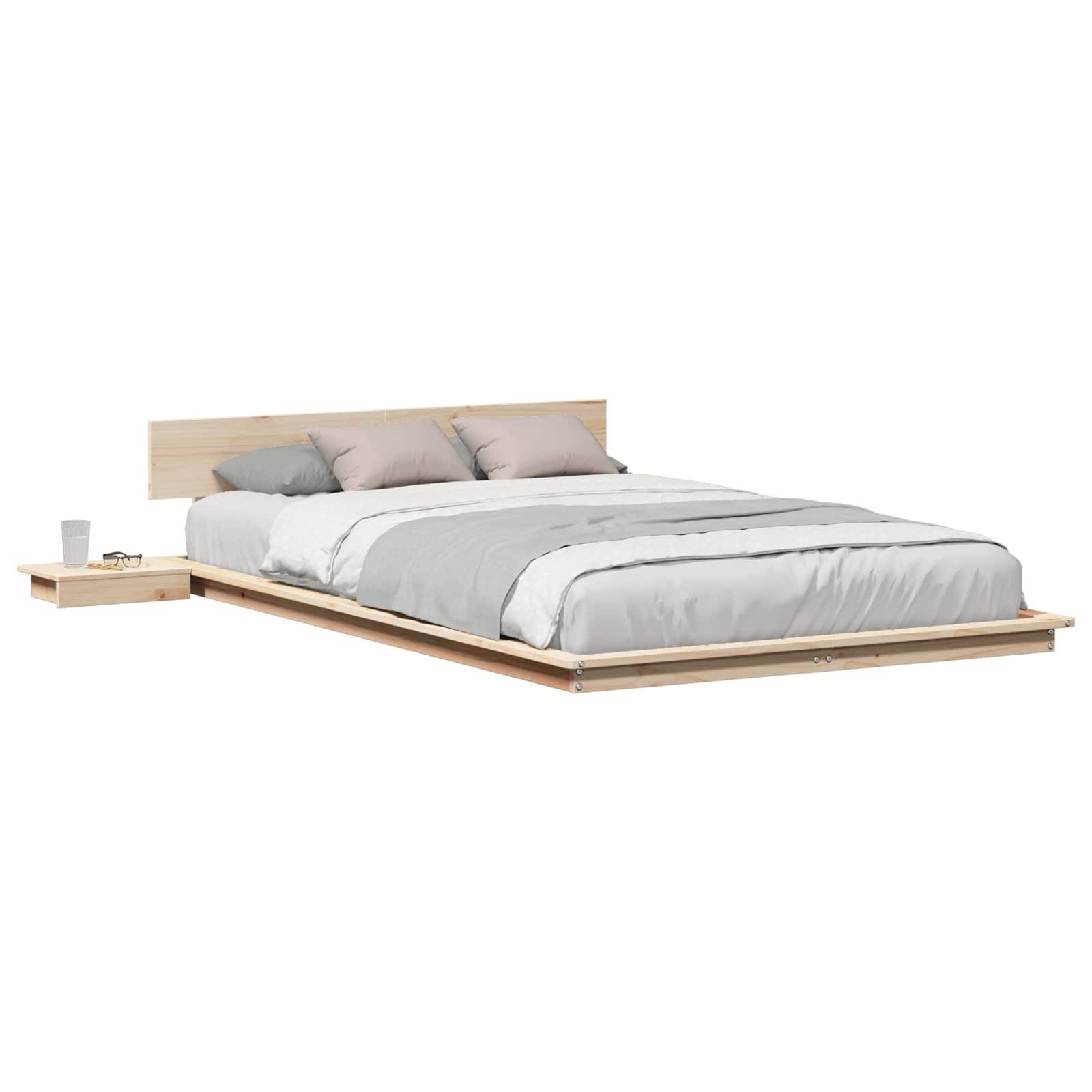 vidaXL Bettgestell Braun 140 x 190 cm Holz