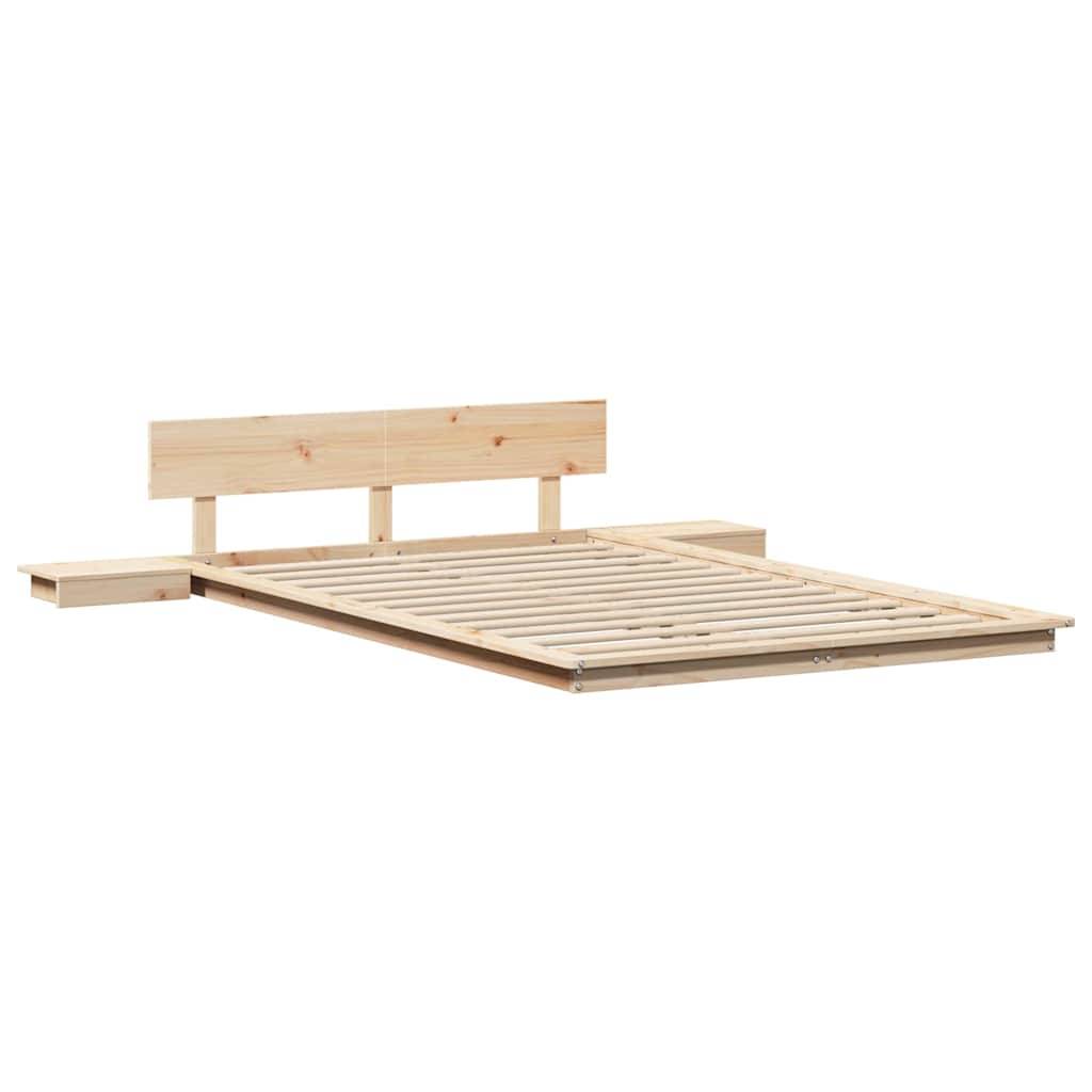 vidaXL Bettgestell Braun 135 x 190 cm Holz