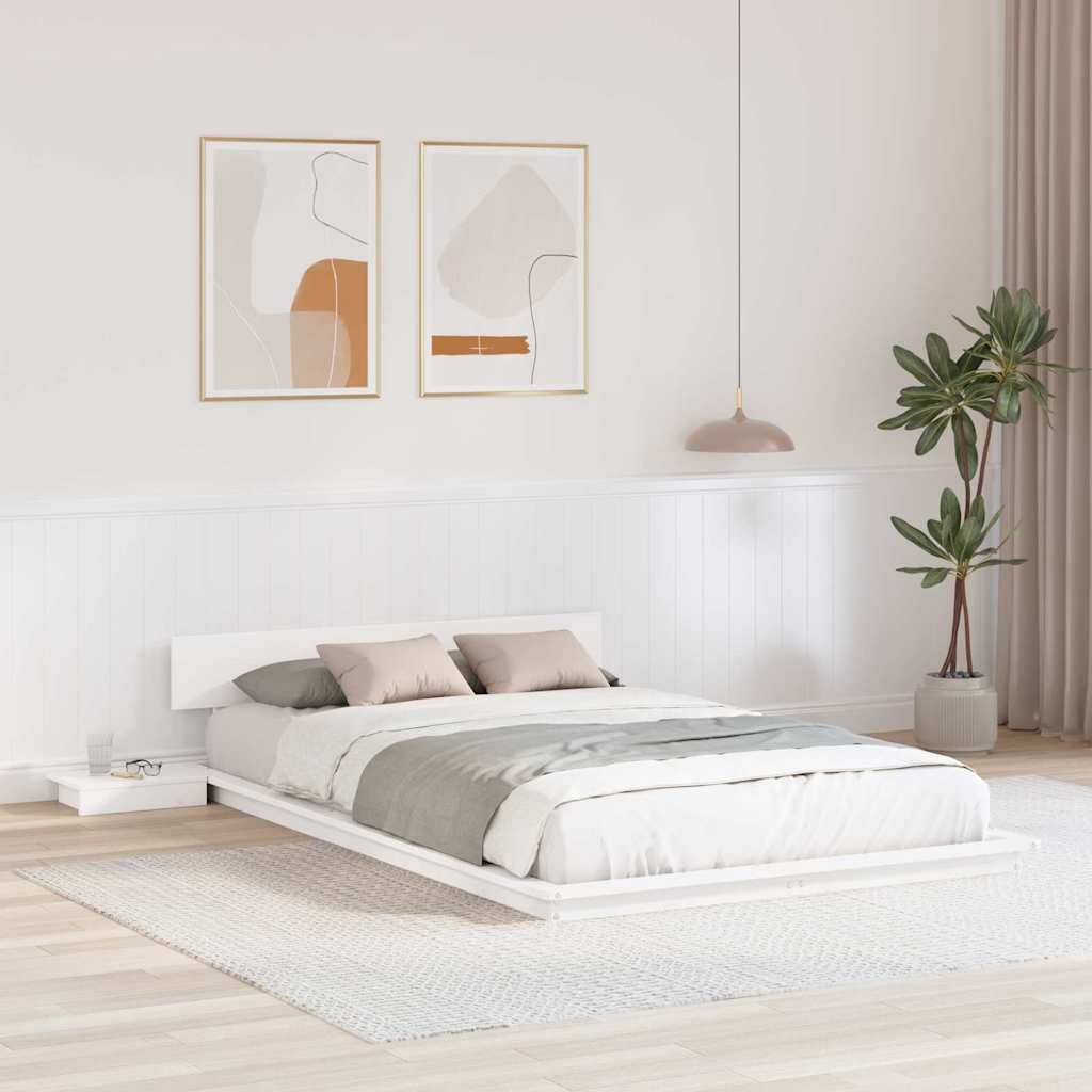 vidaXL Bettgestell Braun 140 x 190 cm Holz