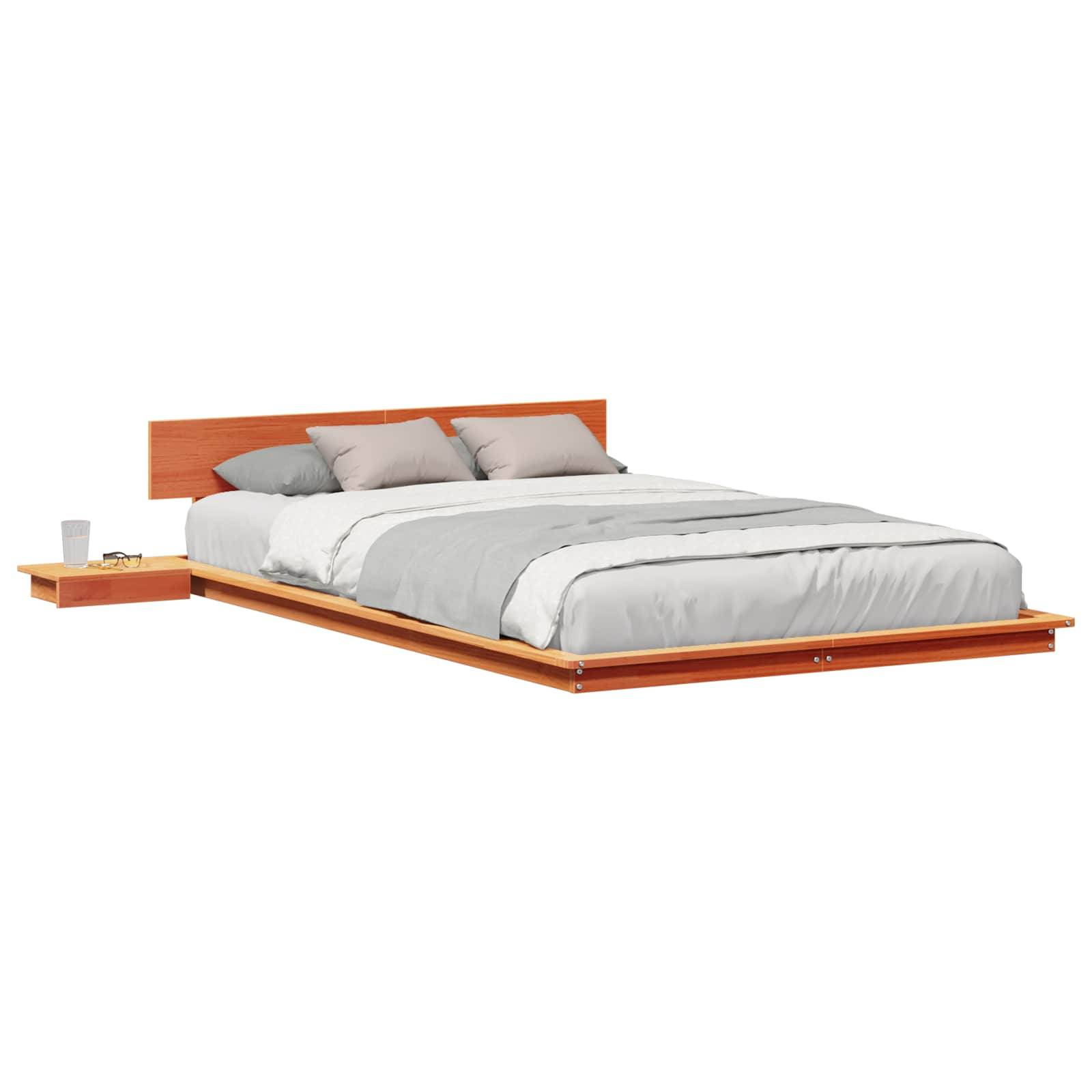 vidaXL Bettgestell Braun 140 x 190 cm Holz