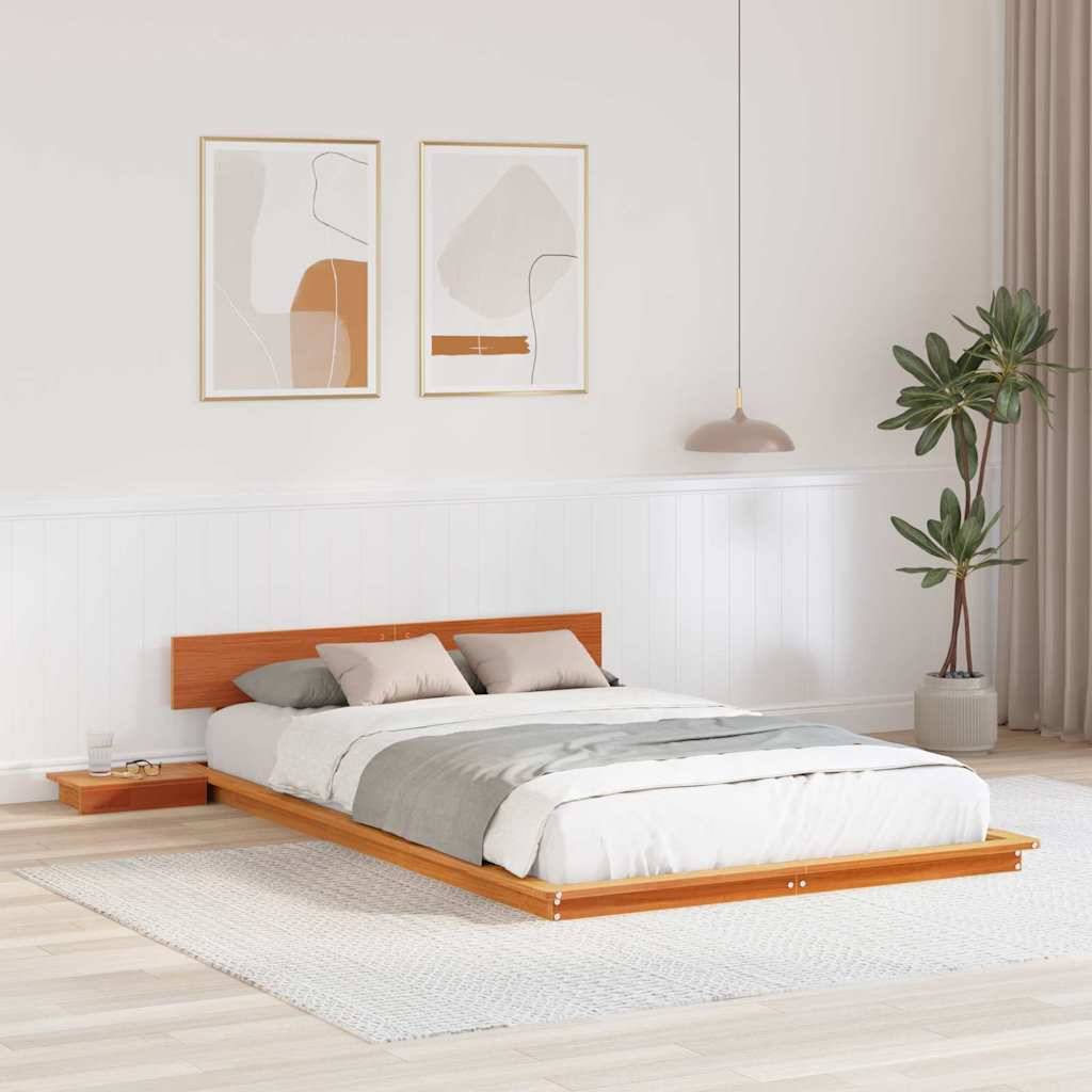 vidaXL Bettgestell Braun 140 x 190 cm Holz