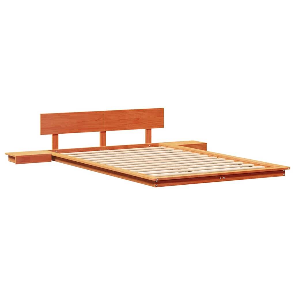 vidaXL Bettgestell Braun 140 x 190 cm Holz