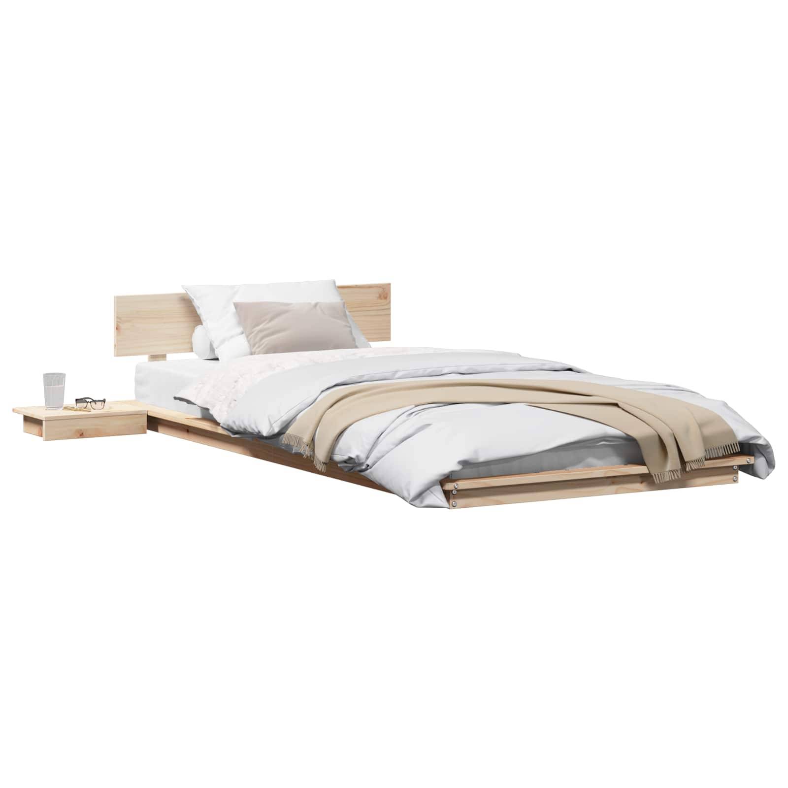 vidaXL Bettgestell Braun 100 x 200 cm Holz