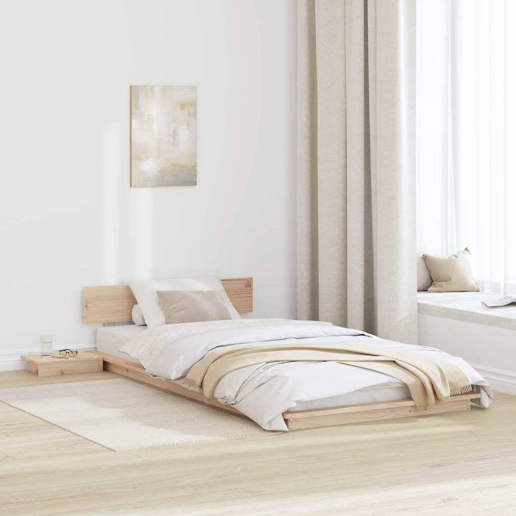 vidaXL Bettgestell Braun 100 x 200 cm Holz