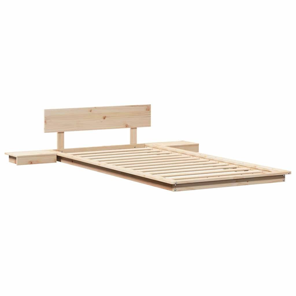 vidaXL Bettgestell Braun 100 x 200 cm Holz